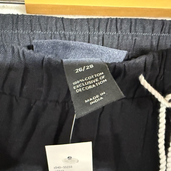 Lane Bryant Women's Skirt 26/28 Black w/White Tassels Drawstring Cotton Lined - Picture 9 of 10